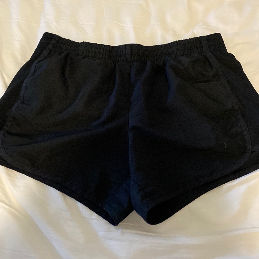 black athletic shorts
